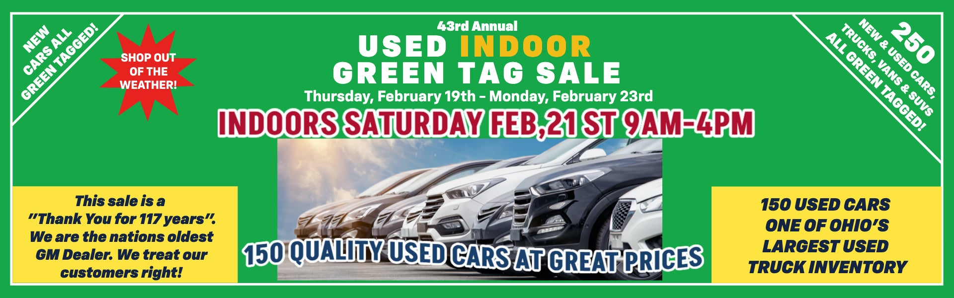 Used Indoor Green Tag Sale